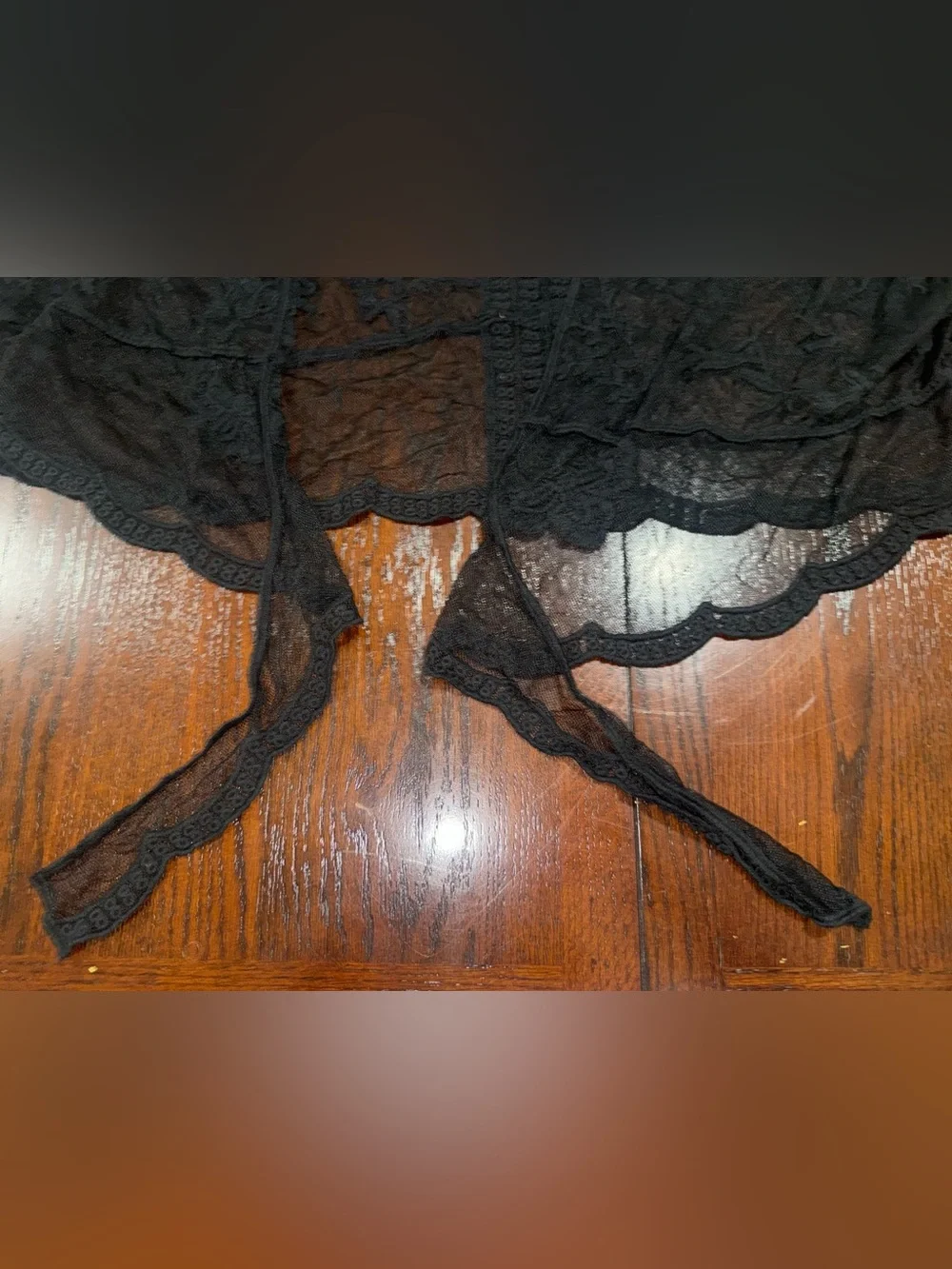New! BCBGeneration Black Sheer Lace coverup